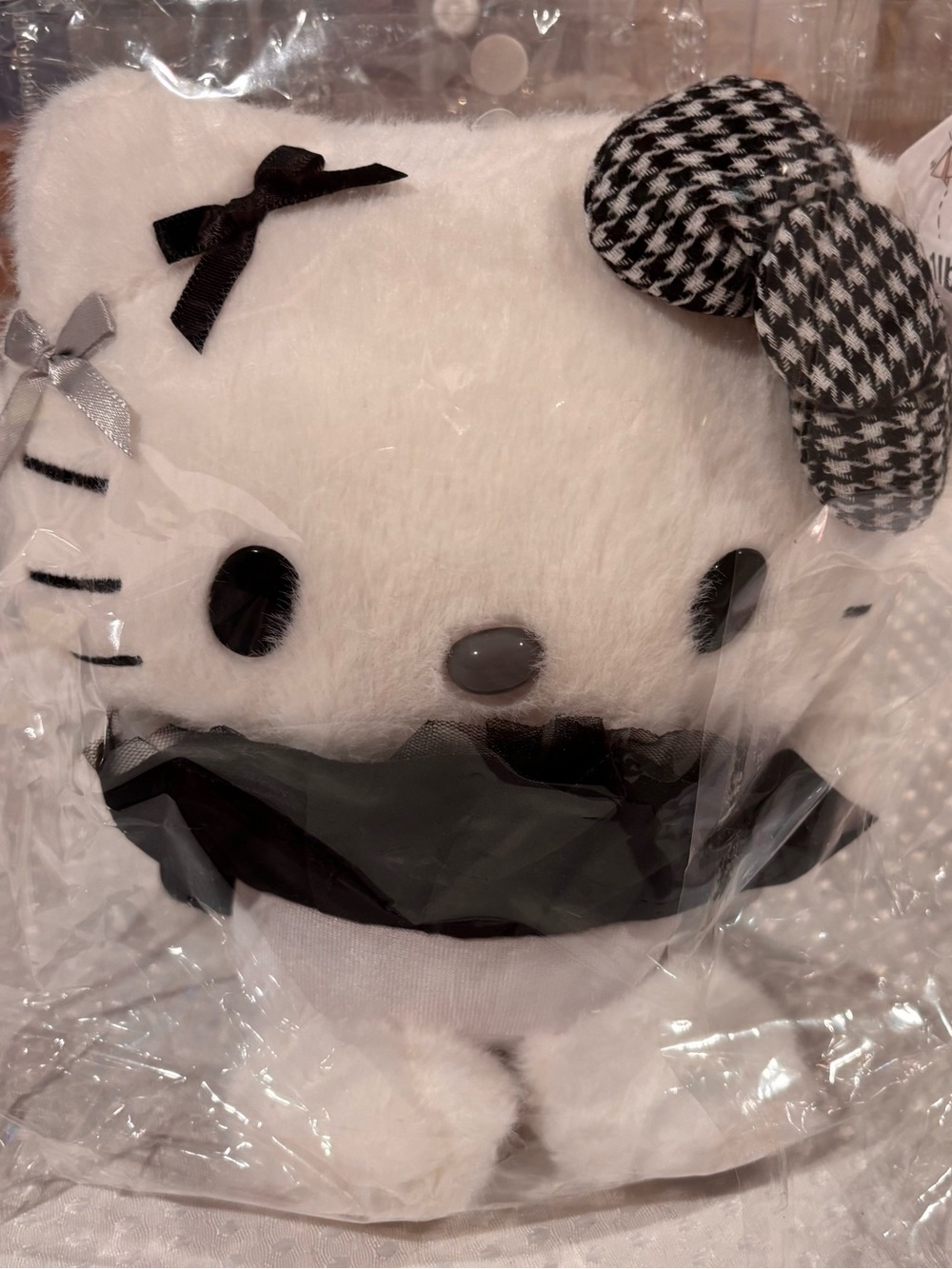 Hello Kitty Plush Doll in White with Black Accents